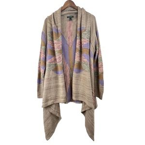 Lauren Ralph Lauren Wool Blend Southwestern Duster Cardigan Sweater Size 2X